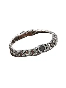 2026 Vintage Cuban Zircon Bracelet, Luxury Tang Pattern, Unique Birthday Gift, Unisex Design, Men and Women