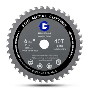 For Metal & Wood - 165mm (6-1/4") 40T General Purpose Saw Blade - Cuts Iron, Aluminum and Wood - 20mm Bore, Sharp & Efficient