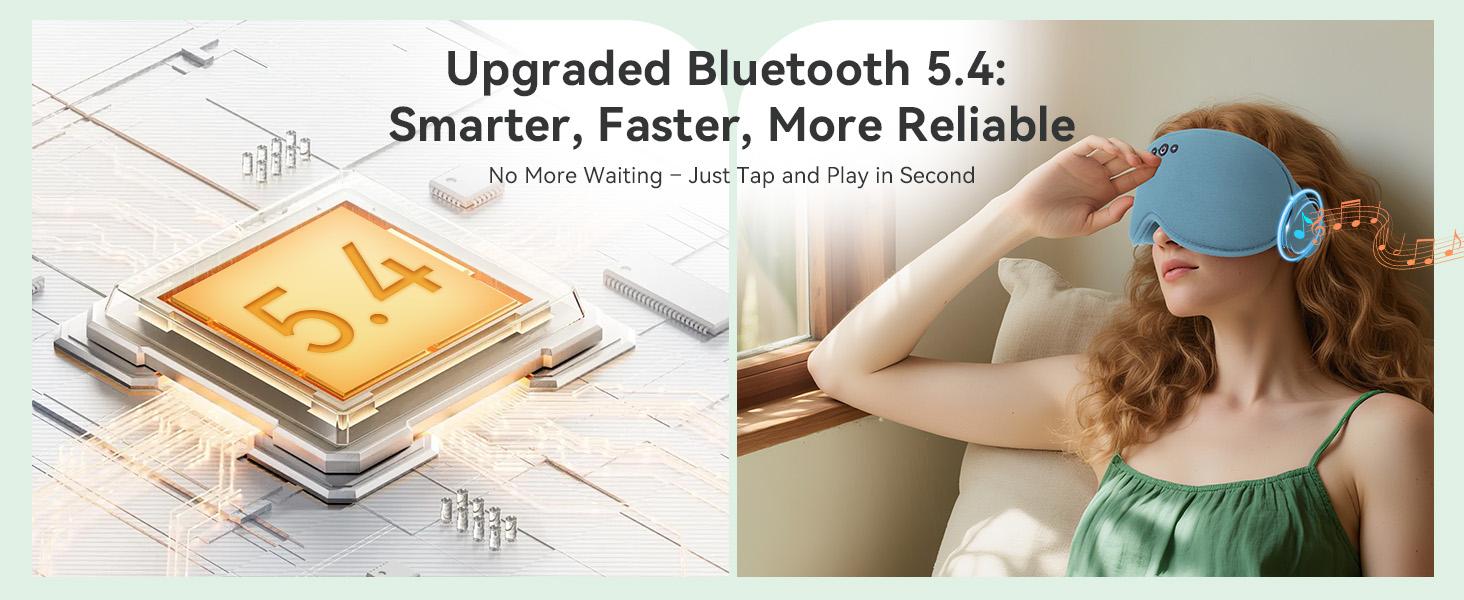 MUSICOZY Bamboo Cotton Weighted Bluetooth Sleep Masks, 3D Weighted Sleep Masks with Bluetooth 5.4 Headphones, Total Blackout Bluetooth Sleep Mask for Women Men, Weight Eye Mask for Sleeping, Ash Blue
