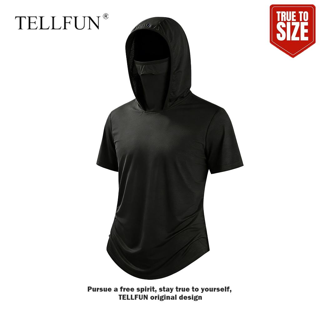 Men's Lightweight Short Sleeve Hoodie, Casual Loose Fit Breathable Pullover Hooded Tee, Trendy Streetwear Essential for Spring Summer, Comfortable Daily Sports & Outdoor Top