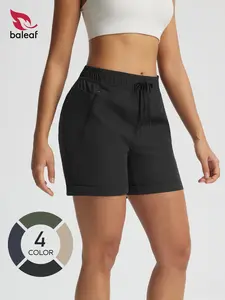 BALEAF Women's 5'' Hiking Shorts with Zipper Pockets Tummy Control High Waist Water Resistant Stretch Quick Dry Lightweight UPF50+ Sun Protection Golf Athletic Summer Outdoor Shorts for Camping Travel Walking Daily Casual Wear Female Outdoor Bottoms summe