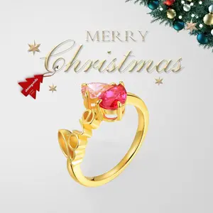 Shiningvivila 1.6ct lab grown gemstone ruby and pink love ring for  Engagement Daily Birthday Wedding