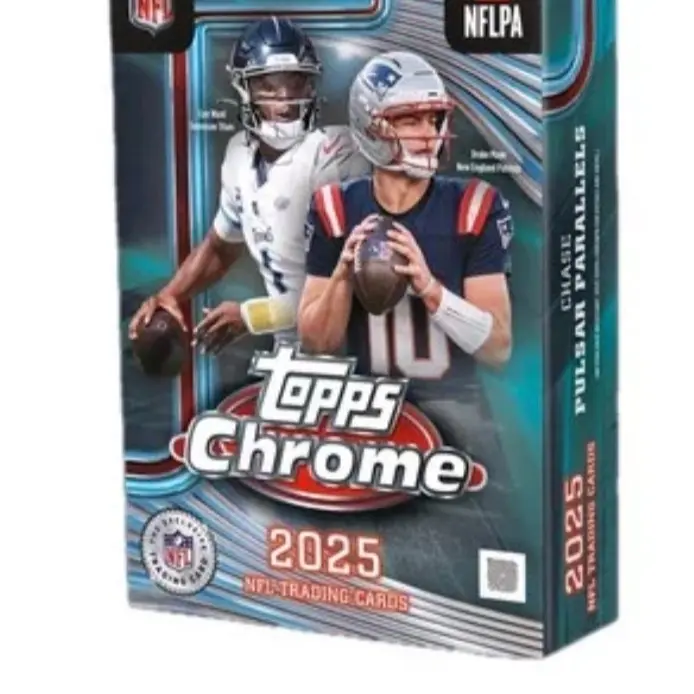 1- Hanger Box Chrome 2025 NFL Trading Cards - Official NFLPA Licensed Collectible Cards for Football Fans