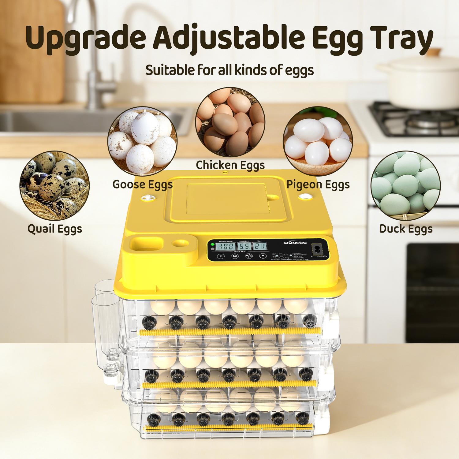 Fully Automatic 36/72/108-Egg Smart Incubator, Featuring An Innovative Pulse Dot-matrix Heating Mode, Automatic Egg Turning, Automatic Watering And Humidity Control, Precise Temperature Regulation, Freely Adjustable Shaft Spacing