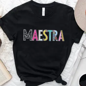 Maestra School Supplies Black Unisex T-shirt