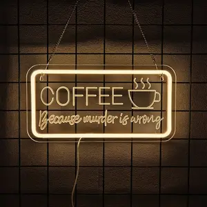 Coffee Neon Sign,LED Coffee Neon Signs for Wall Decor,Warm White  Coffee Sign for Wall Decor, Café, Restaurant,Coffee, Decorative Neon Sign