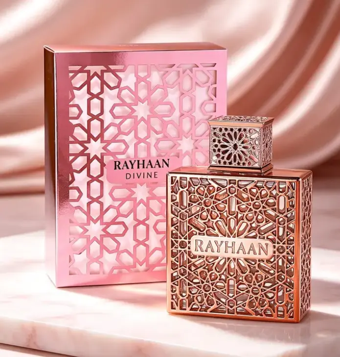 Rayhaan Divine Women's Eau De Parfum Spray - Sweet Fruity Gourmand Floral Long-Lasting Fragrance for Daily Wear, 3.4 Oz/100ml, Ideal Holiday & Valentine's Gift for Women
