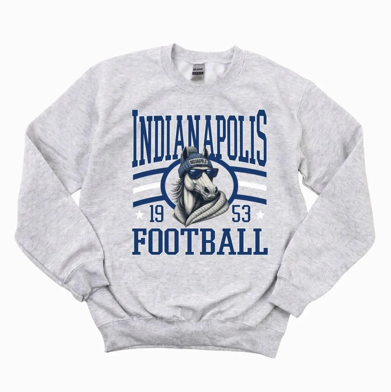 Unisex Crewneck Sport Sweatshirt All Team Football, Ash Grey Color Menswear and Womenwear, Comfort Ash Color, Full Size. Casual Womenswear