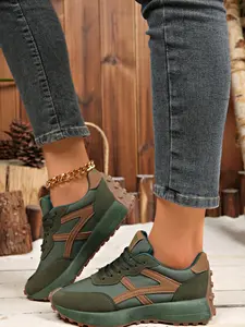 Women's Fashion Low-Top Sports Shoes, Comfortable Flat Casual Sneakers, Round Toe Design for Daily Wear, Stylish and Durable, Footwear Sneakers