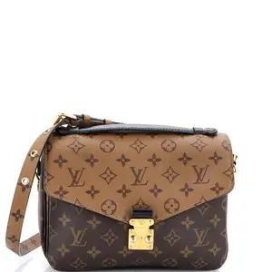 Pre-owned Louis Vuitton material Messenger Bags Pochette Metis Reverse Monogram Canvas by Rebag