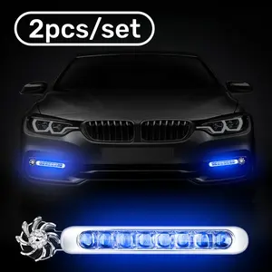 LED lights, wind power generation, 2 pieces/set，suitable for electric vehicles, cars, motorcycles, car decorative lights, LED daytime running lights, solar car exterior lights