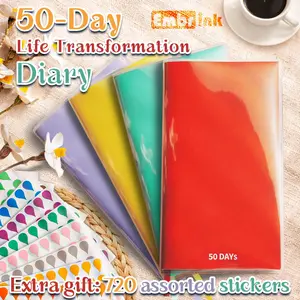 Embrink 50 Days Change Your Life Planner – 50 Day Life Reset & Self Discipline Challenge Journal | Daily Goal Planner with Habit Tracker, Productivity Planning, Motivation Prompts & Focus System to Build Better Habits, Stay Consistent Doodle Typography Ca