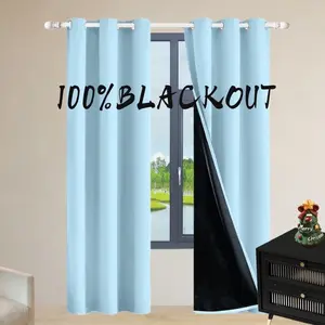 Insulated Blackout Curtains, Blackout Window Cover, Soundproof Privacy, Durable Design, Ideal for Home and Dorm Use, Bedroom and Living Room