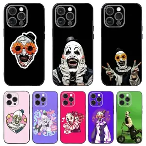 Art the Clown horror T-Terrifie Phone Case For iPhone 17 Promax 17E 16 15 14 13 12 11 Pro Max Plus Air & Samsung Galaxy S26 S25 S24 S23 S22 S21 FE Ultra Plus Anti-Fall shockproof protection Soft silicone Back Cover - For Fans Perfect Gift !