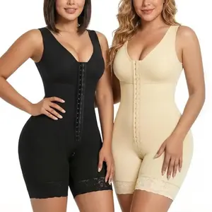 Women's Colombian Fajas Shapewear Bodysuit - Tummy Control, Butt Lifter, Zipper Crotch, Detachable Shoulder Straps, Ultra Stretch Breathable Mesh Fabric, Customizable Fit, Womenswear Compression Underwear