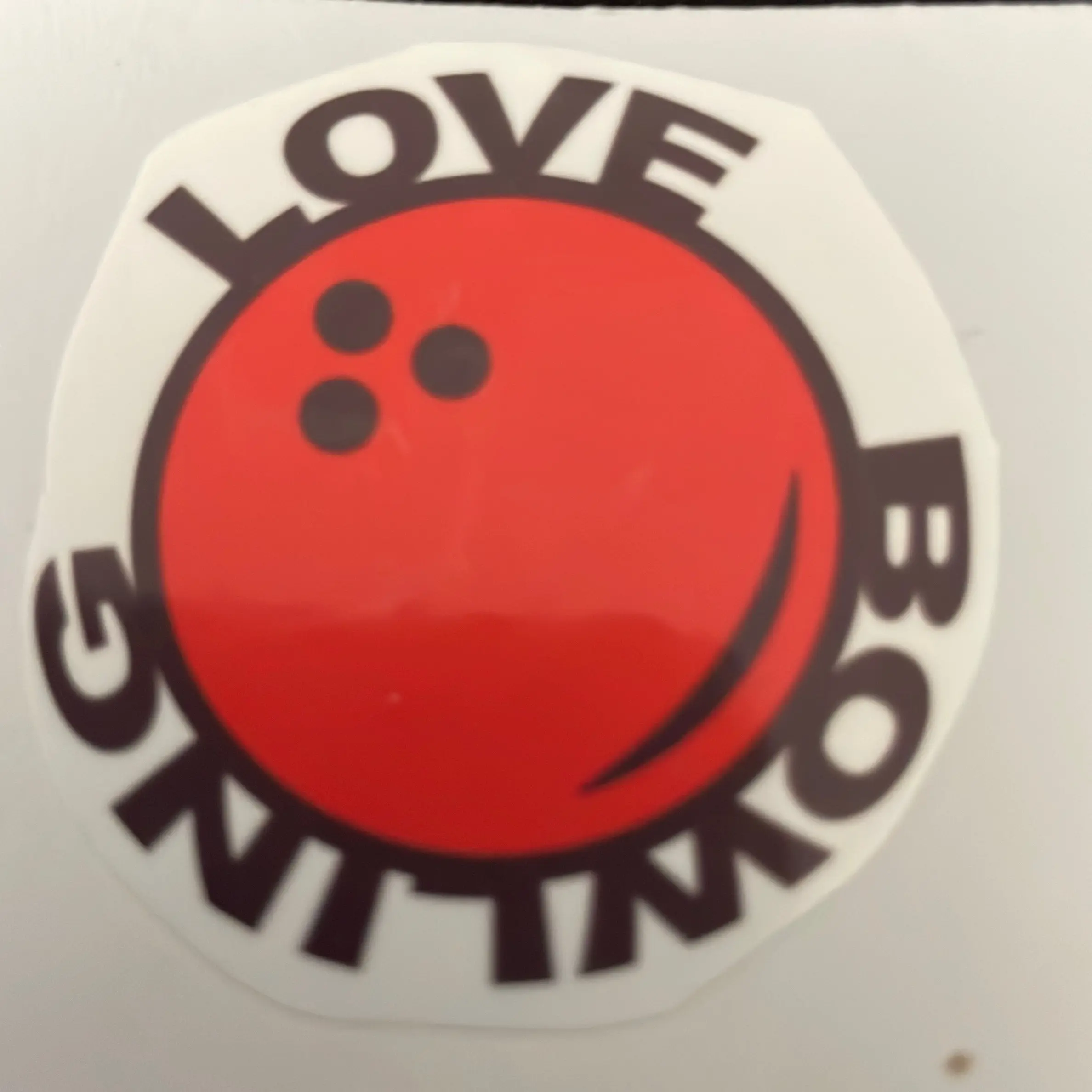Love bowling  sticker decoration