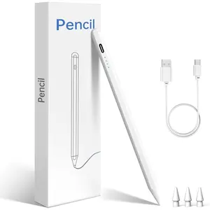 Stylus Pen for iPad (2018-2025)  Pencil with Palm Rejection,  Charge,Tilt Sensitivity, for iPad 11/10/9/8/7/6th Gen, Pro 13"/12.9"/11"/M4, Air 7/6/5/4/3/M3/M2, Mini 6/5th (White)