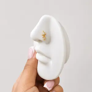 Titanium Triangle Dangle Nose Ring/ Labret