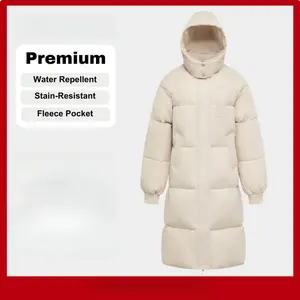 Classic Hooded Long Puffer Coat Women, Long Ladies Quilted Outerwear Jacket Big Pocket, Winter Warm Basic Long Sleeve Tops Coat # FallFreshness
