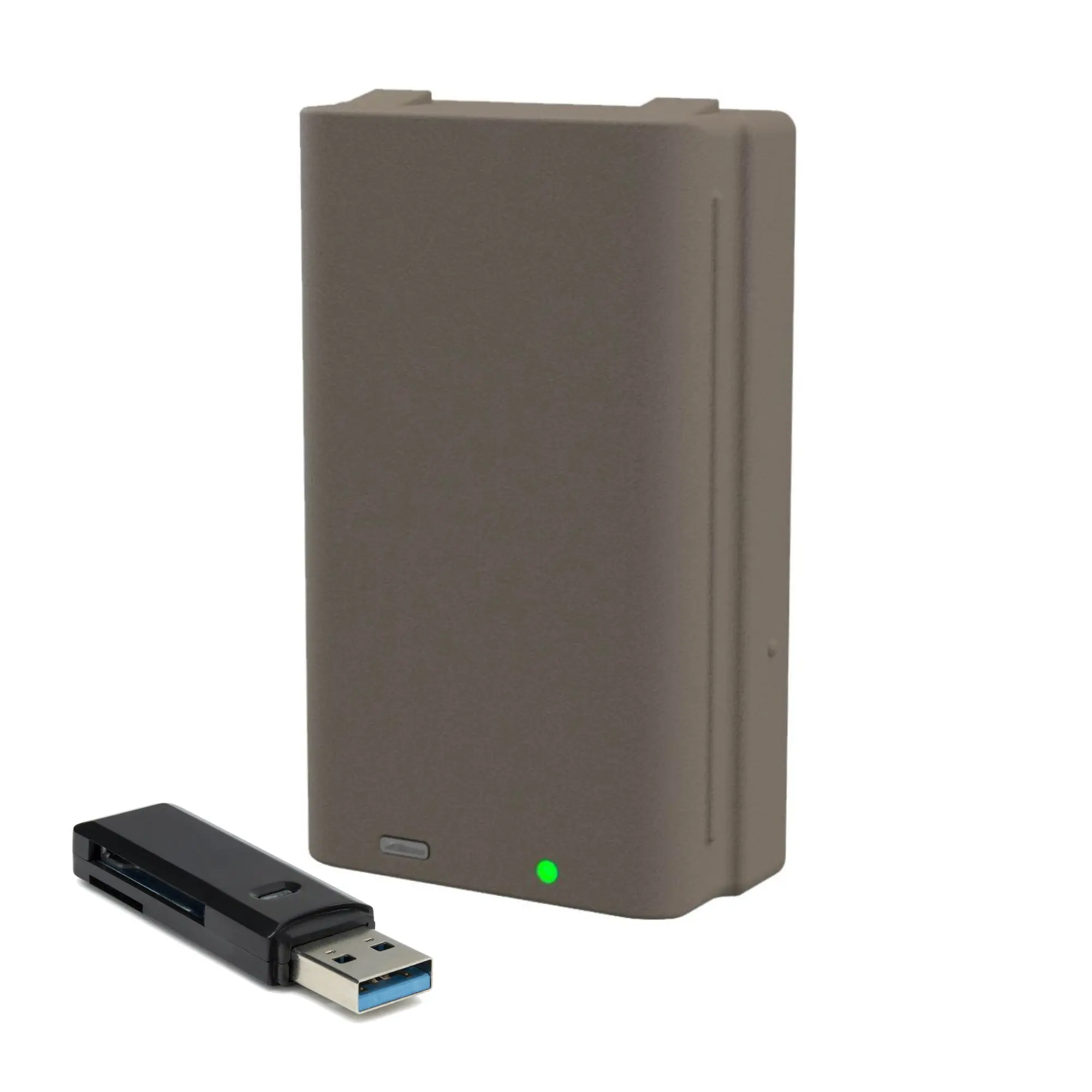 Stealth Cam FieldMax Lithium Rechargeable Battery Cartridge 2-Pack with USB 3.0 Memory Card Reader Bundle, 12V 5000mAh Lithium-Ion Power Pack for Trail Cameras, Outdoor Use in Extreme Conditions, Compatible with Flashback, Deceptor Max, Fusion Max Cellula