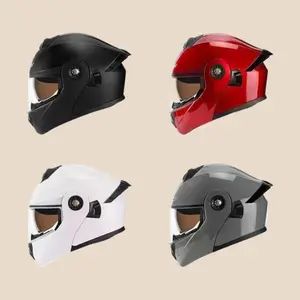 Motorcycle Helmet Open Face Helmet Men's Electric Bike Full Face Helmet Women's Riding Dual Visor Electric Scooter