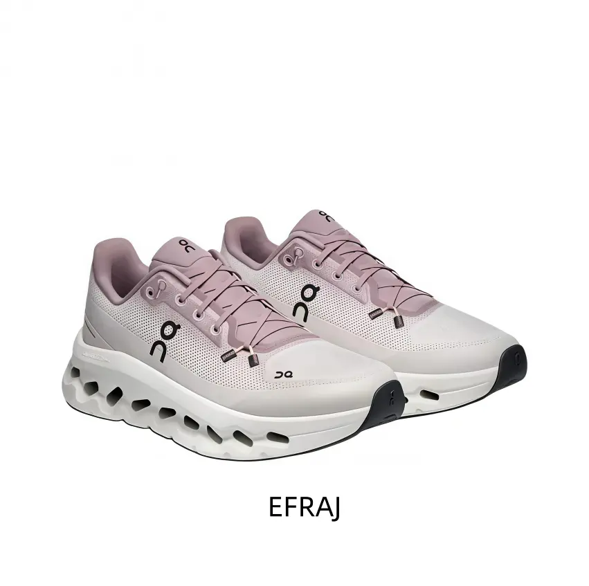 Blush-Pink Heavy-Run Silhouette Boasting A Signature Skeletal Midsole Framework, A Tonal Weave Mesh, And An Ergonomic Quick-Tension Lacing Arrangement