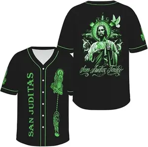Sanjuditas Baseball Jersey, Sanjuditas Mexico Jersey, SanJudas Tadeo Jersey, Camisa de Baseball de San Judas Tadeo, Mexico Baseball Jersey, Camisa de Baseball de SanJudas Tadeo White