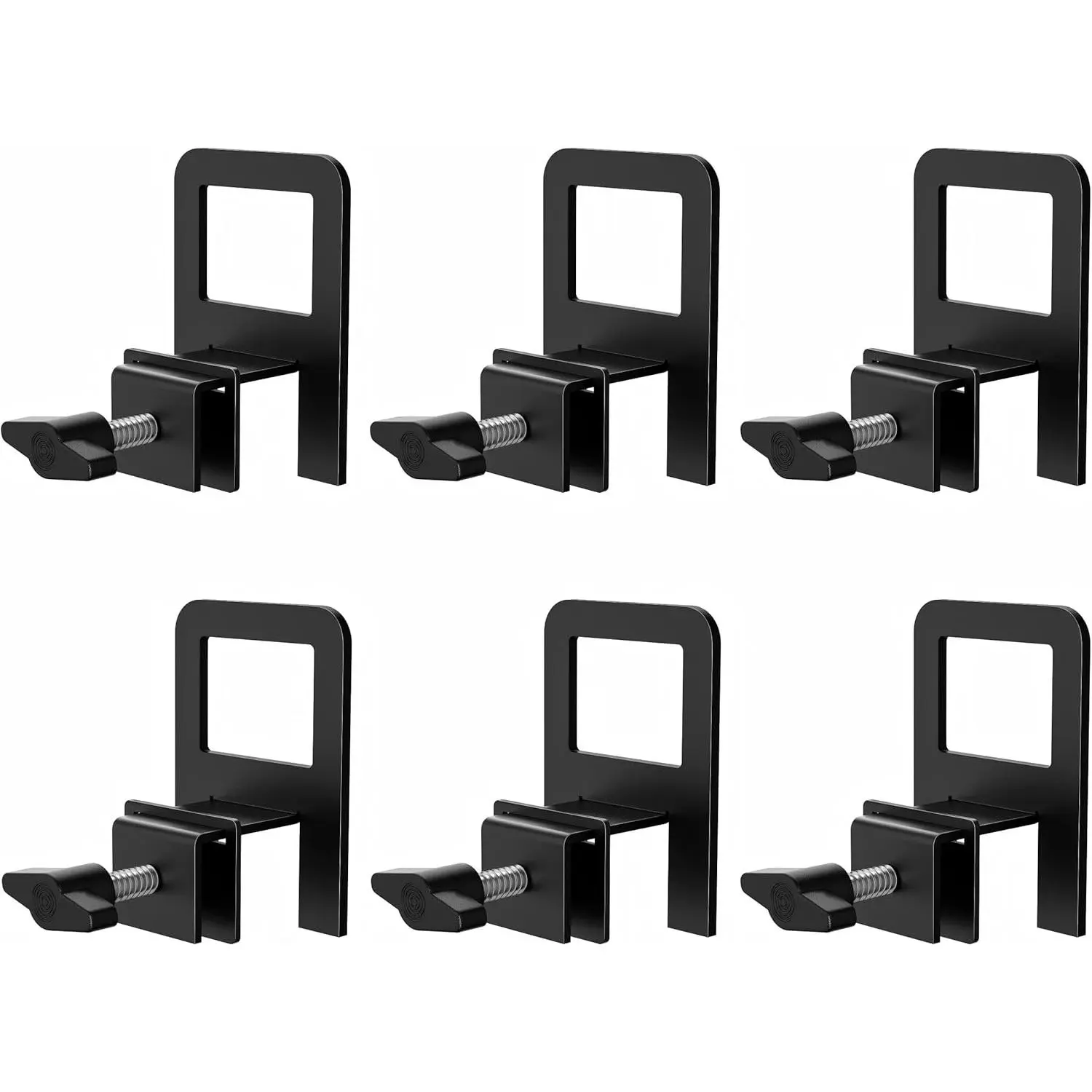 6 count Adjustable Anti-Slip Mattress Slide Stopper Grippers  Mattress Slipping, Metal Bed Frame Holder in Place, Black