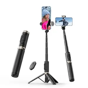 29''portable tripod, MINI selfie stick, lightweight and easy to carry outdoors, wireless controller with Bluetooth compatibility for iPhones and Android devices. Suitable for travel, parties, and camping