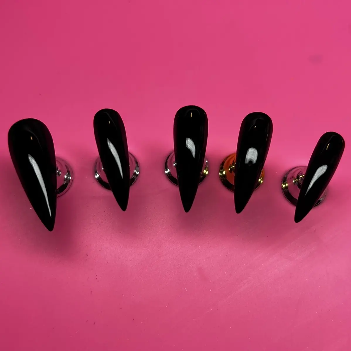Red bottom stiletto nails - High Gloss
