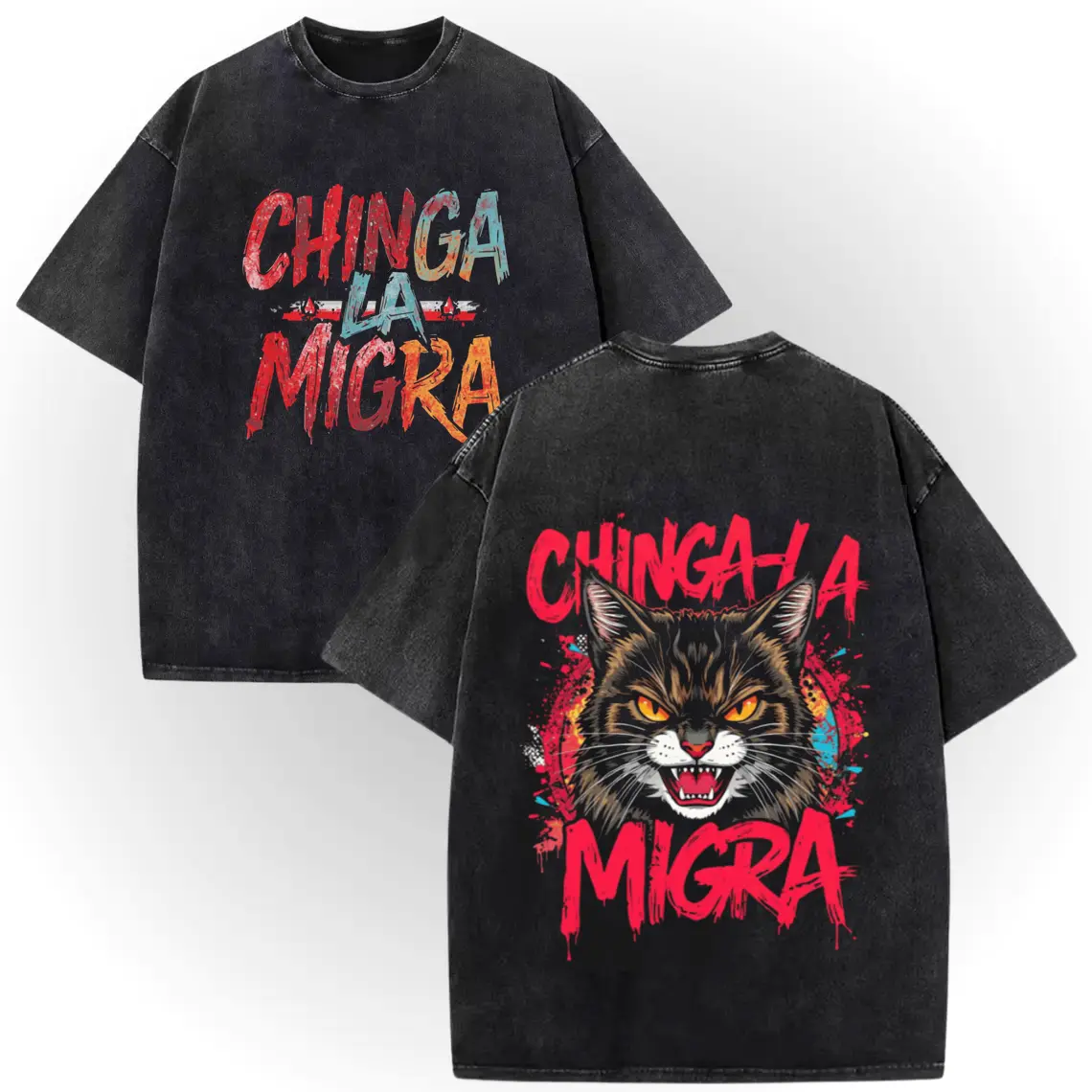 ✊   Chinga La Migra T-Shirt |     100% Cotton Double-Sided Vintage Washed Short Sleeve, Anti ICE Abolish ICE ICE OUT No One Is Illegal! #   AbolishIce #   IceOut #   HumanRights #   100CottonTee #   DoubleSidedTee #   NoOneIsIllegal #   TikTokMadeMeBuyIt