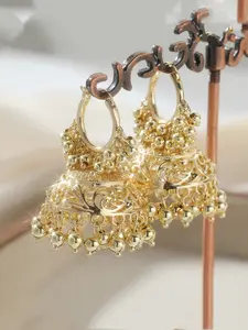 Retro Court-style Bell Tassel Earrings with Golden Color, Luxurious Feminine Statement Drop Dangle Earrings for Women, Unique Festive Banquet Party Jewelry, Great Birthday Valentine's Day Gift for Her