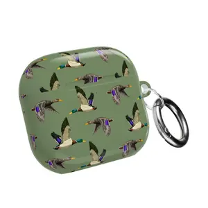 Mallard Duck AirPods Case for Gen 4 – Polycarbonate Bird Lover Protective Cover, Wildlife Nature Earbud Case