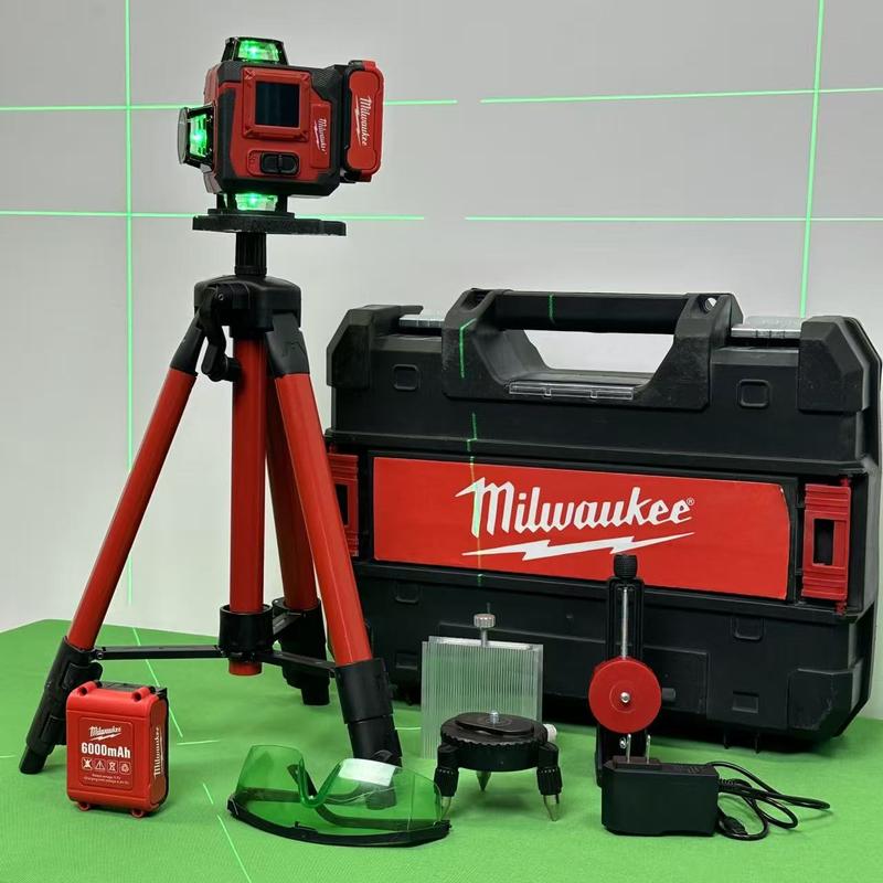 Milwaukee 16-Line 360 Green Laser Level with RemoteControl 4-Side Vertical 3-4D Self-Leveling for Accurate DIYProfessional Use  Tripod Ready