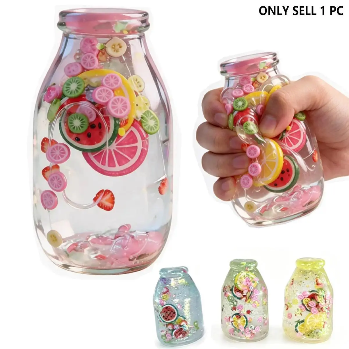 Maltose Drifting Bottle Pinch Music Toy, Colorful Glitter Slow-Rebound Stress Relief Item for Creative Fun and Relaxation Enthusiasts