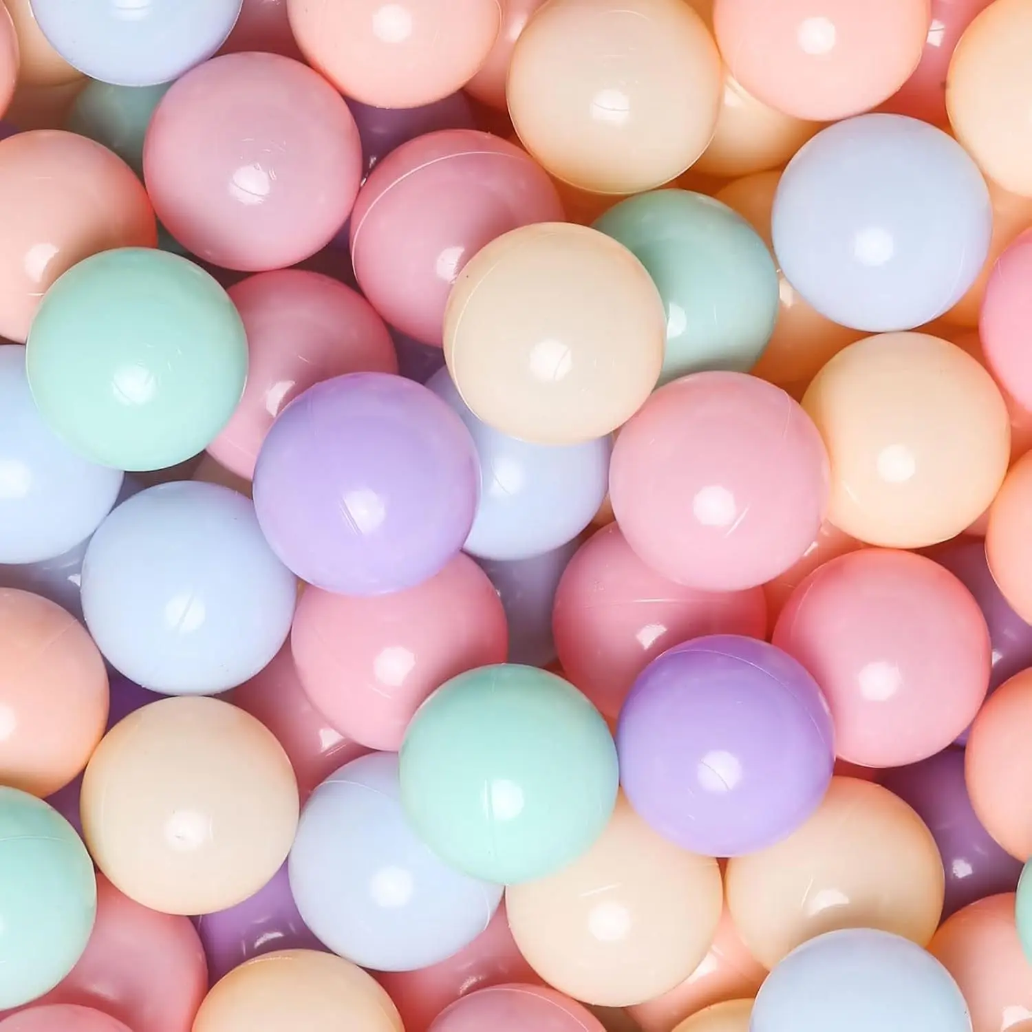 Kids Ball Pit Balls 50/100/200 Pack Plastic Soft Balls 2.2 Inch Non-Toxic Phthalate-Free BPA-Free Crush-Proof Play Balls for Toddlers Indoor Outdoor Playground Activity Toys