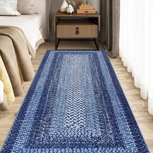 【GARVEE】Washable Runner Rug 2x8 Non-Slip Modern  Hallway Rug For Living Room Entryway Stain Resistant & Low Pile Carpet Runner For Bedroom Laundry Kitchen Mats Indoor Home Decor Navy