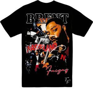 UNISEX BRENT FAIYAZ GRAPHIC TEE (LOGO ON SHIRT IS ONLY TO PROTECT IMAGE, WILL NO BE ON ACTUAL PRODUCT ONCE RECEIVED.) Tshirt Lady Shortsleeve Casual