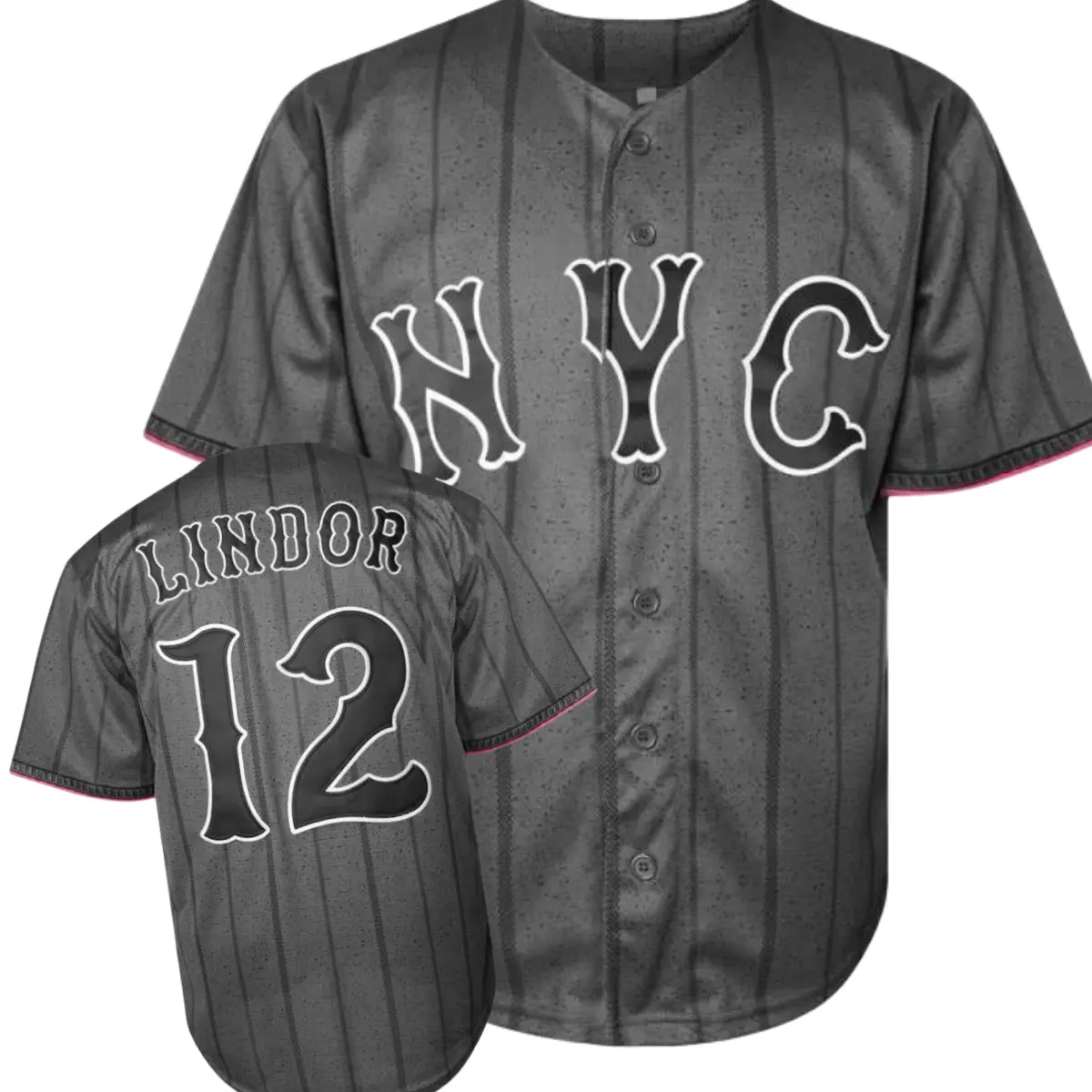 Men's baseball jersey, # 12, #22, Mets jersey, V-neck design, with black stripes, suitable for baseball Sports Wear Athletic Sports Top