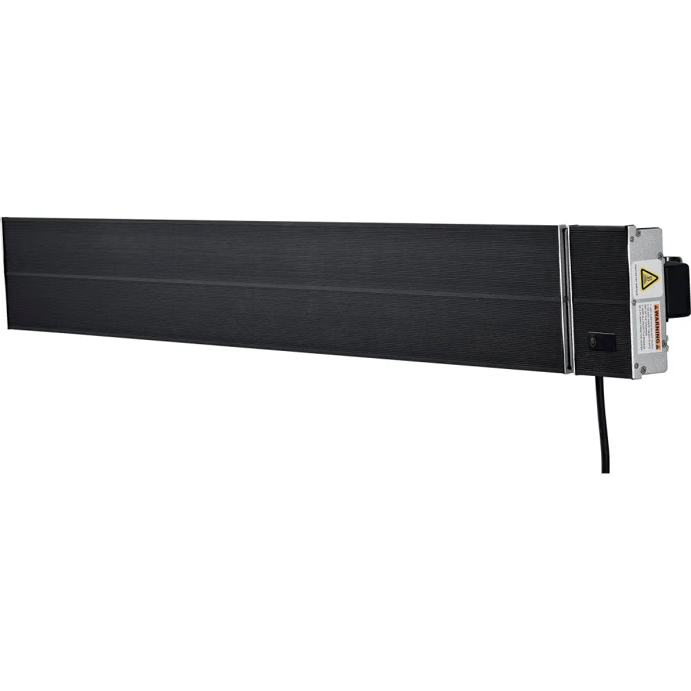 Global Industrial 246719 Infrared Patio Heater with Remote - Wall & Ceiling Mount - 2600W - Black Panel
