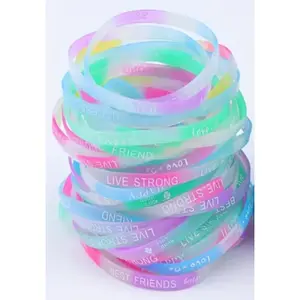 BFF 2 Pack Silicone Friendship Bracelet - 7 Colorful Designs, 2.2 Inch Diameter, Random Design Available, Perfect for Collecting and Giving