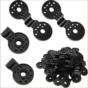 100 PCS Shade Cloth Clips, Round Plastic Black Clamps for Sun Shade Net, Bird Netting & Garden Mesh, Secure Hold Accessories for Outdoor Summer Use