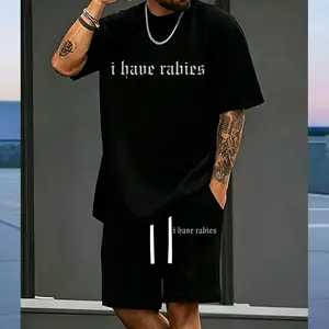 I have a rabies funny , crazy tshirt short set, a quirky gift for friends/sisters, dark humor , Gen Z meme , funny gift