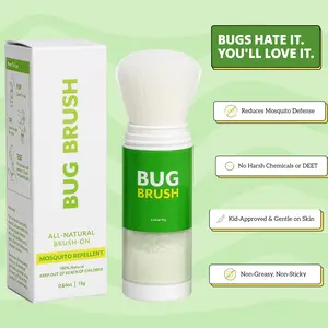 Bug Brush by Sol Brush, DEET-Free Mosquito Repellent Powder, Plant-Based Brush-On