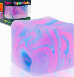 Stress Cube for Kid & Adults, Gel Filled Squishy Toys for Kids Stress Relief - High Density Squeeze Balls for Students Calming, Fidgets for Classroom Prize Toys