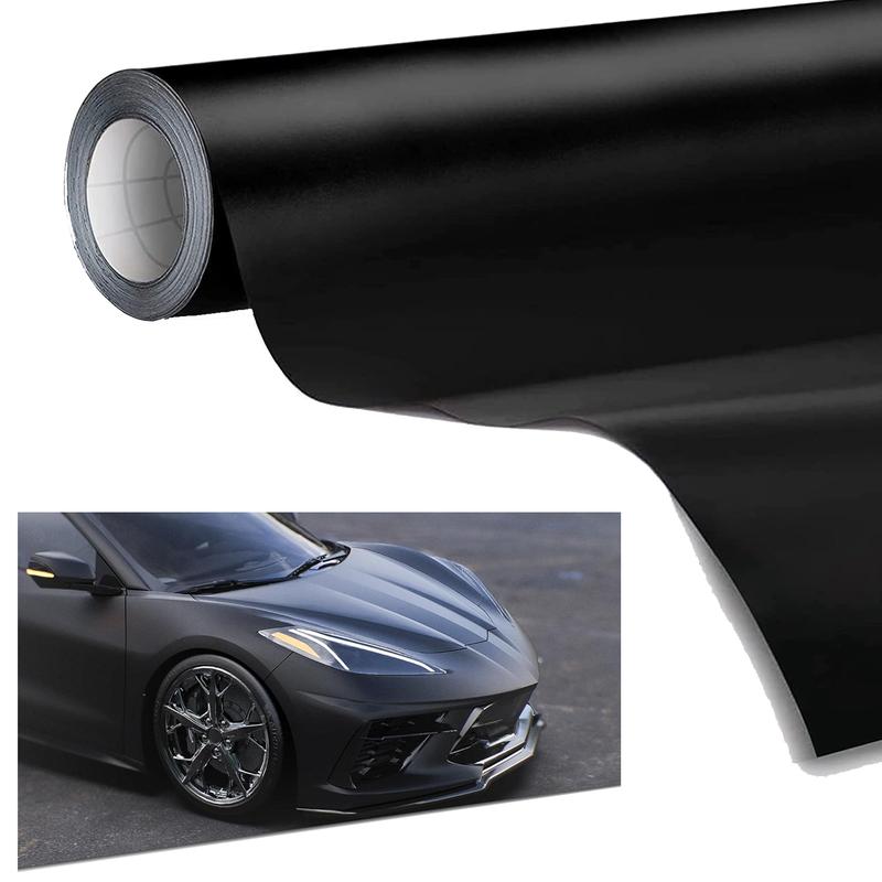 60" x 12" Universal Black Vinyl Wrap Air Release Film for Cars Motorcycles Laptops Furniture with Tools Included UV-Resistant Easy Application Longevity Bumper Sticker