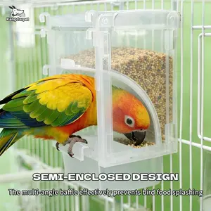 Anti-Splash Bird Feeder Station Automatic Food Dispenser for Small Birds Parrot Cockatiel Finch Bird Feeding Station Bird Supplies