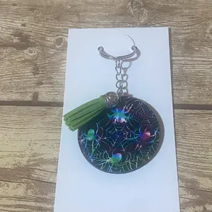 Colorful spider keychain