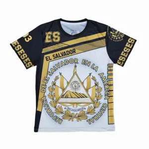 Gold & Black El Salvador Soccer Jersey with Distinctive Design and Team Colors