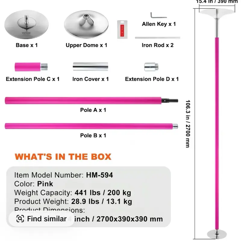 VEVOR Professional Dancing Pole
